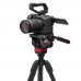 Manfrotto 502 Fluid Video Head Flat Base with 055 Video Alu Tripod